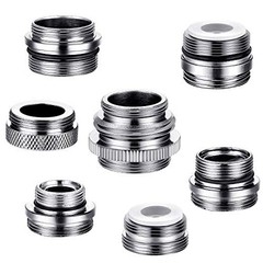 Hotop 7 Pieces Faucet Adapter Kit, Brass Aerator Male/Female