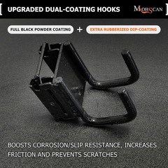 4-Pack 2″x2″ Heavy-Duty E-Track Double Fitting J Hooks with Extra Rubberized …