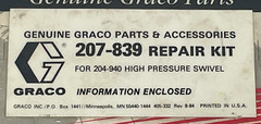 SEALED Graco 207-839 Repair Kit