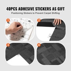 New/Carpet Tiles Reusable, 24″x 24″Carpet Squares With Padding Attached, Soft Pa