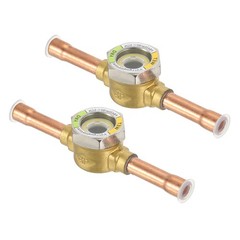 2Pcs Sight Glass 3/8 x 3/8 Sweat Universal Liquid Moisture Indicator Soldering