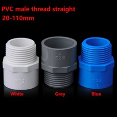 PVC Water Supply Pipe Male Thread Fittings Adapter Joint Various Sizes – 3Colors