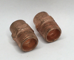 3/4”x 3/4” Copper Solder x Wrot Male NPT Thread Pressure Adapter Lot of (2)
