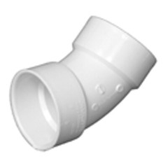 Charlotte Pipe PVC 00321 1200HA Schedule 40 DWV Sanitary Pipe Elbow, 45-Degree,