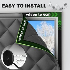 Thermal Window Cover for Winter,47″ X 63″ for Window Insulation for Summer He…