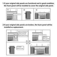 LBG Products Window Air Conditioner 17in High x 9in Wide x 7/8in Thick, Black