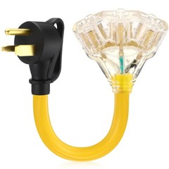 Tellegloww 50 Amp to 20 Welder Distribution yellow, black, transparent