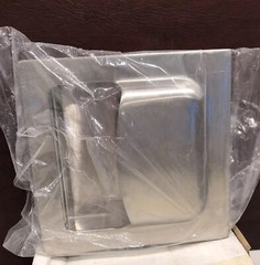 Trimco 1111C-630 Satin Stainless Steel 6″ x 6″ Flush Pull with Mount In Cup NOS