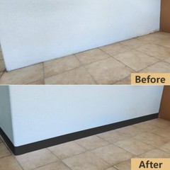 Vinyl Wall Base Baseboard Molding Trim 4″x 20FT Flexible Self Adhesive Black