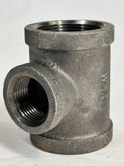 Reducing Tee 1-1/2″ x 1″ NPT Thread Class 150 Black Malleable Iron Pipe Fitting