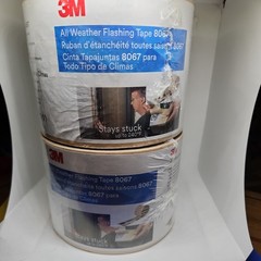 3M All Weather Flashing Tape 8067 Tan 4 inch x 75 feet 2 Rolls New Sealed
