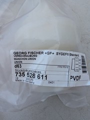 Georg Fischer GF SYGEF Standard Union Pipe FPM PN16 d63 PVDF