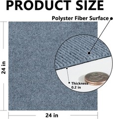 Cucos Carpet Tiles 24 X 24 Peel And Stick Self Adhesive Square Carpet Soft Pad
