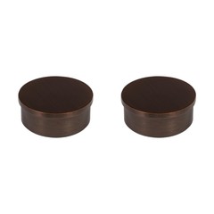 Outwater Antique Copper Flat End Cap for 2” Railings – Solid Brass Decorative