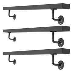 Stainless Steel Stair Rail 101×9.8cm – Baking Paint Wall Mount, 90kg Capacity