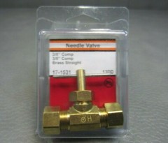 Lasco 3/8″ Comp Brass 13DD Straight Needle Valve 17-1531