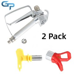 2 Pcs Airless Paint Spray Gun 3600PSI W/517 Tip & Tip Guard For Sprayers