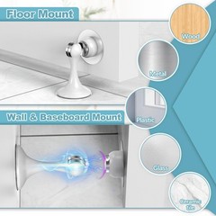 Profasion Magnetic Door Stoppers 2 Pack, Stainless Steel 2 White