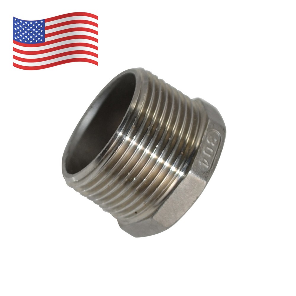 1-1/4″ MALE – 3/4″ female HEX bushing Reducer Adapter NPT thread Stainless Steel