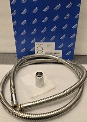 Brand new Grohe 46092000 ladylux replacement hose, 1/2×1/2×1500 mm. Chrome.