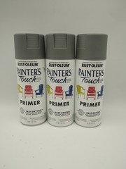 Rust-Oleum 318623 Painters Touch Gray Primer Spray Paint 11 oz. (Pack of 3)