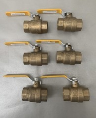 (Carton of 6) Boshart 0827-10 Brass Ball Valve Full Port 600 CWP 1″ FPT