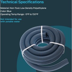 Eastman EZ-Flo 25 Ft. Flexible Pool & Spa Vacuum Polyethylene Hose 1-1/2 In. ID