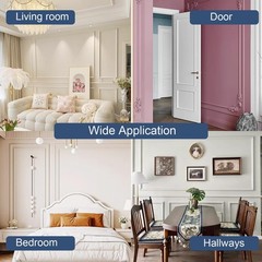 NeatiEase Peel and Stick Wall Molding Kit 6-Frame Premade, Ready-to-Assemble Wal