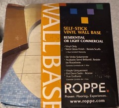 Roppe 4 In. x 20 Ft. Roll Dark Gray Vinyl Self-Stick Wall Cove Base HC40C53S150