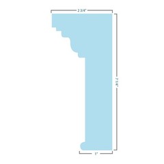 Ekena Millwork Endurathane Craftsman Crosshead Bottom Trim 62 Bottom Width X 66