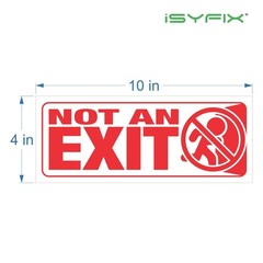 Not An Exit Signs Stickers, for Office, Buildings & Workplace – 3 Pack 10×4 I…