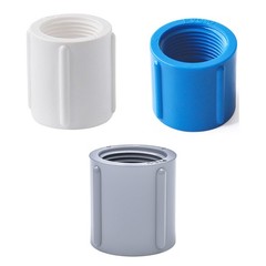 PVC Pipe Fitting BSP Thread Connector Elbow Tee Straight Cap Plumbing Coupling