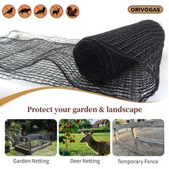 ORIVOGAS Plastic Mesh Fence Deer Fencing 4x75ft,Reinforced 4ft*75ft, Black