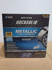 RockSolid Metallic Floor Coating Kit, Brilliant Blue, High Gloss, 80 Oz – 299745