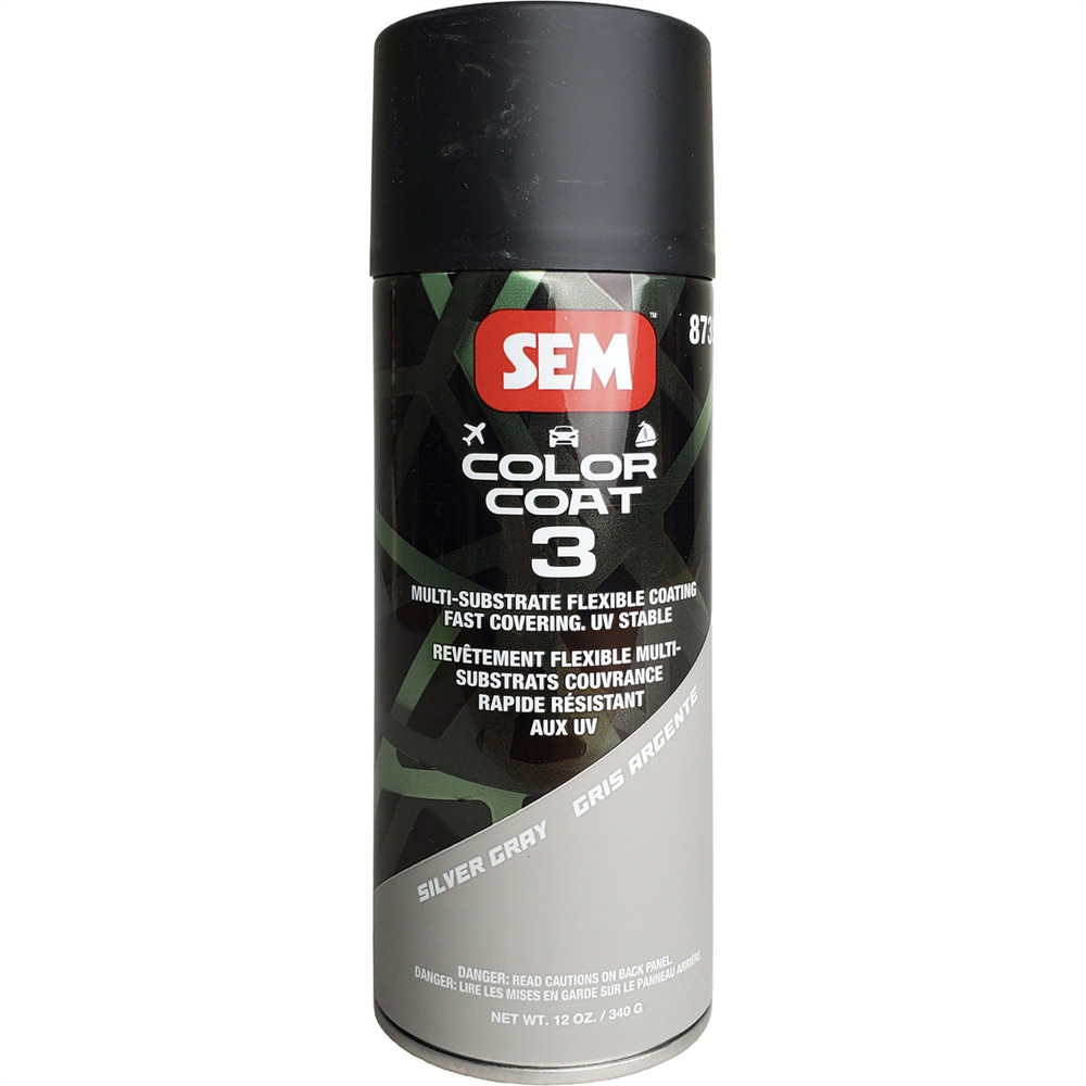 SEM.87353SEM Paints Color Coat 3 Silver Gray 16 oz Aerosol