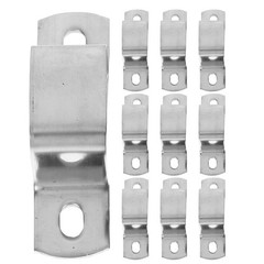 10pcs Stainless Steel Square Pipe Clamp, U-Shaped Bracket Connector for