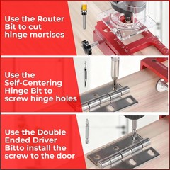 Door Hinge Jig, Adjustable Mortise Jig, Aluminum Alloy Door Hinge Template ki…