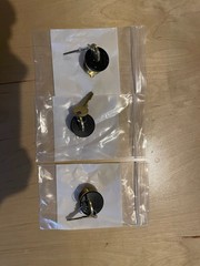 LOT OF 3 MORTISE SYLINDERS BLACK WITH 2 KEYS EACH ACCENTRA ASSA ABLOY (YALE)