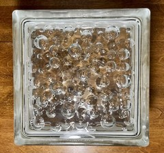 VINTAGE WECK WINDOW BLOCKS/GLASS BLOCKS, RECLAIMED BUBBLE/SEASCAPE PATTERN SET 4