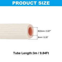 7/8″ Heater Pipe Insulation Foam Tube Heat Preservation Tubing, 9.84Ft