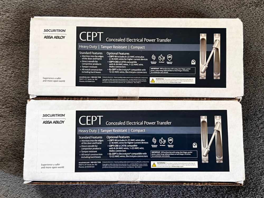 Securitron EL-CEPT Concealed Electrical Power Transfer w/ Electrolynx Connectors