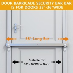 38 Inch Stainless Steel 38″, Doors 32″~36″ Wide Get This 38″ Long Bar.
