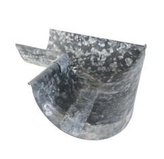 Vintage Champion Miter 28 Gauge Galvanized Half Round Inside Gutter Corner