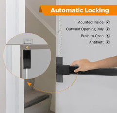 Vertical Rod 27.5 Inch Door Panic Bar Exit Device Commercial Door Push Bar Lock