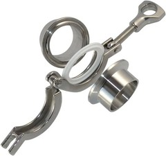 OD 38 -102 mm 3″ 2″ 4″ Sanitary Weld Ferrule + Tri Clamp + PTFE Gasket SS 316