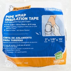Frost King FV15H Foam Foil Pipe Insulation Wrap 2″ x 15 Ft Heating Cooling