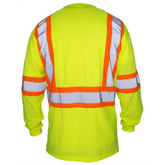 690-1610 SAS Safety Class-2 Long Sleeve Reflective Yellow T-Shirt, XL