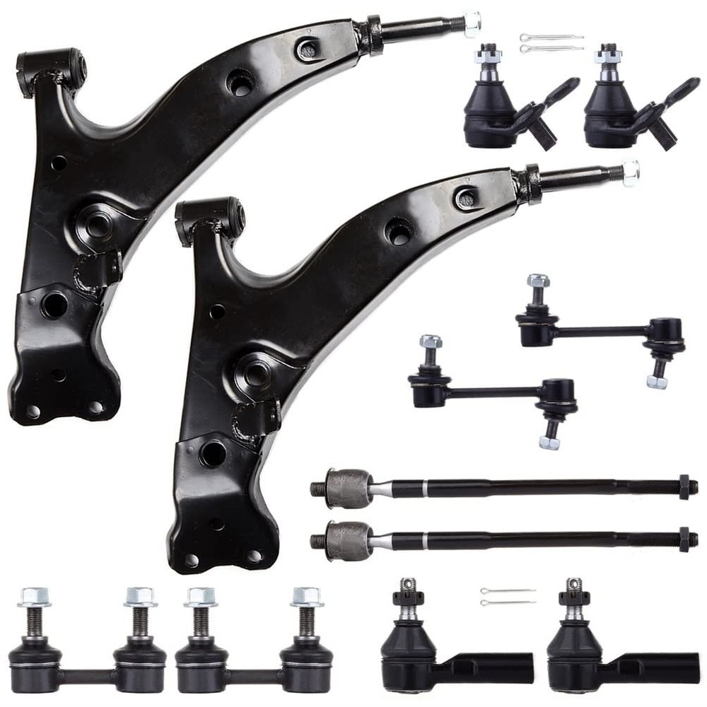 12pc Suspension 93-95 Toyota Corolla Control Arms Tie Rods Ball Joints Swaybar
