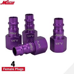 14pc V-Style Hi-Flo Coupler Kit Spray Paint Air Tools Quick Connect Steel Purple