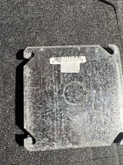 8753 4-Inch Square Flat Knockout Box Cover – Quantity 6